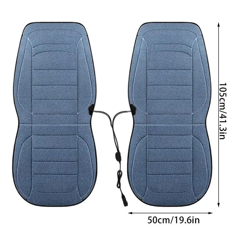 1 Pair Heated Car Seat Cover Car Heating Seat Cover Front Car Seat Pads Accessories Heat Seat Cover For Home Office Chair Auto