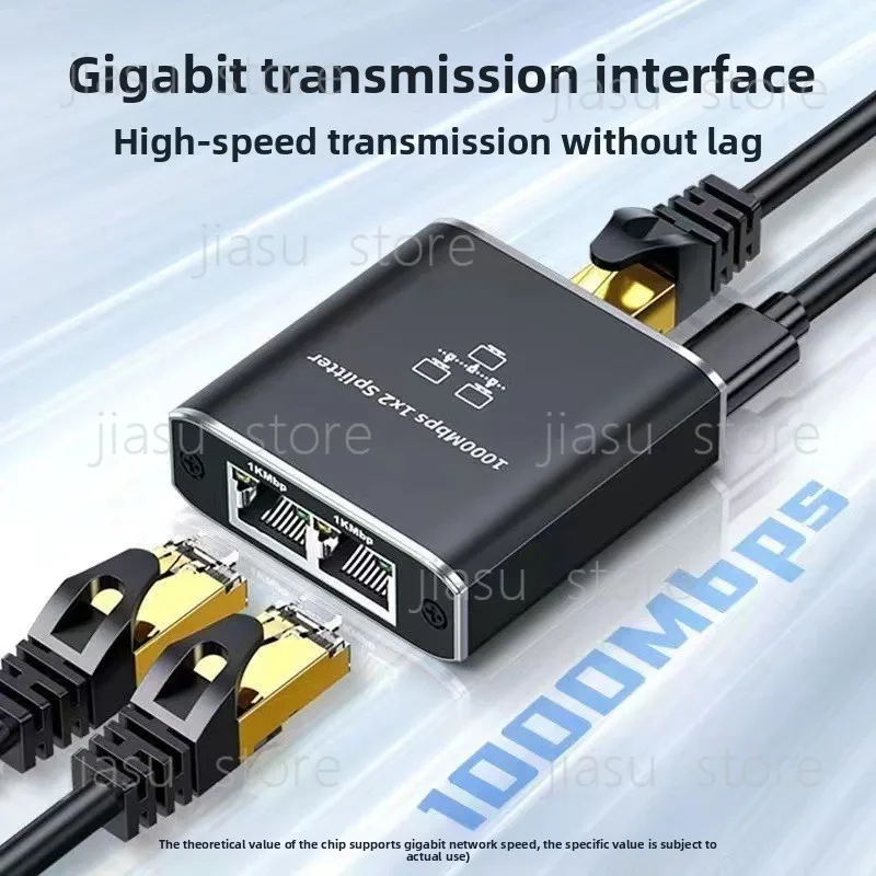 

Gigabit Network Splitter 1 to 2, RJ45 Interface Ethernet Adapter, 1 In 2 Out High Speed Network Distribution Connector