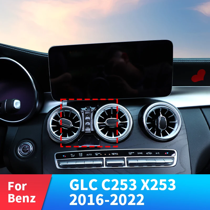 

Phone Holder Car Magsafe Base Special Mount For Mercedes Benz GLC 260 300 2016 2017 2018-2022 15W Wireless Charging Phone Stand