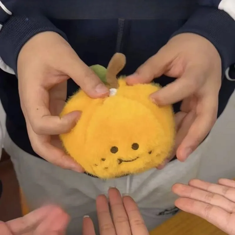 Decompression Sugar Orange Pendant Plush Doll Peeling Keychain Simulation Detachment Internet Celebrity Toy Doll Gift