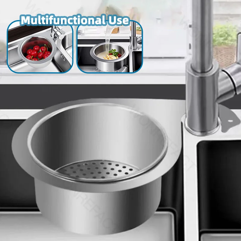 Stainless Steel Swan Drain Basket kitchen Sink Storage Rack Drainer Sink Strainer Universal Sink Garbage Strainer