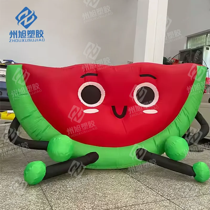 

Inflatable watermelon red color fruit cute cartoon man giant inflatables doll summer park decoration fruit beverage advertising