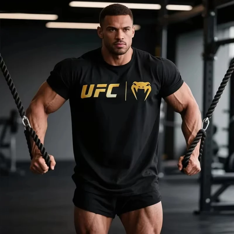 2025-26 Season Latest Neutral Style UFC Boxing Pure Combat Night Breathable Lightweight Fashionable Sports T-Shirt