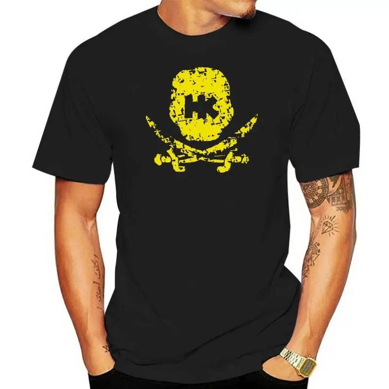 Camiseta del ejército Hk para hombre y mujer, camisa blanca con calavera y espada