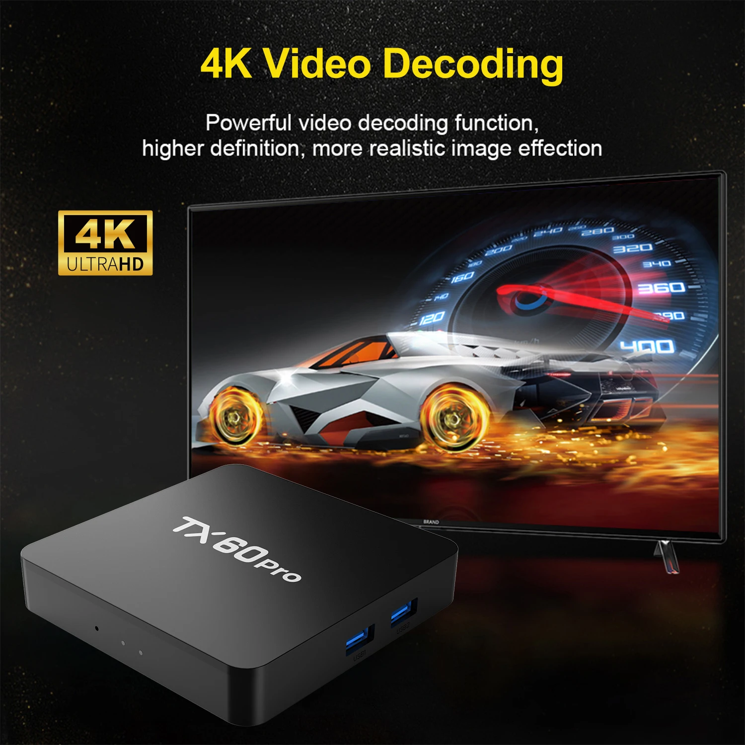 Velec Smart TV Box Android 16 16+256GB 4K Video Decoding High-End Streaming with Dual-Band WiFi Home Entertainment Media Player