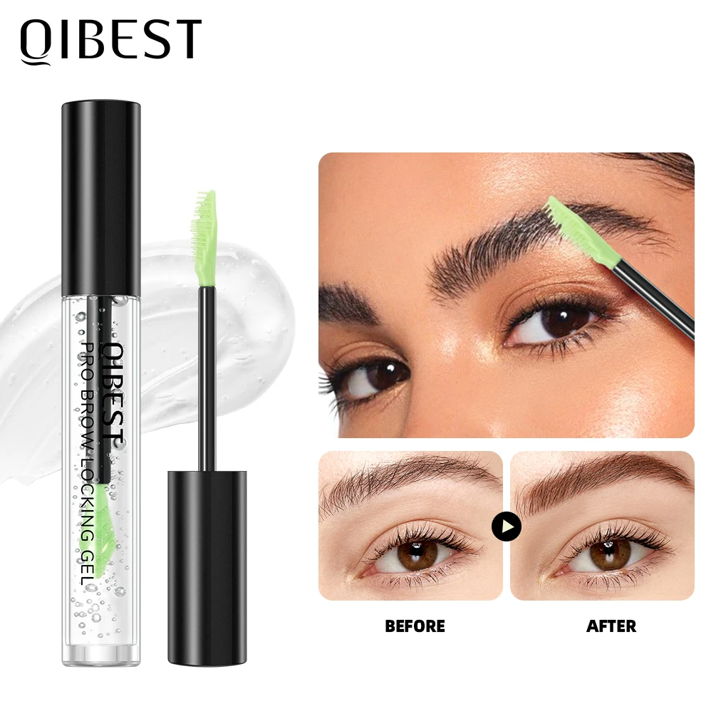 QIBEST Transparent Eyebrow Gel Long-lasting Fixed Eyebrow Waterproof Quick-dry Gel For Eyebrow Makeup Eyebrow Styling Soap Tools