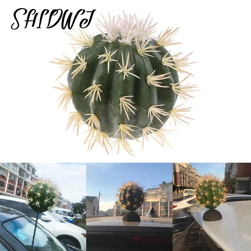 1Pcs Funny Cactus Car Antenna Pen Topper Aerial Ball Decor Toy Finding Car Decoration