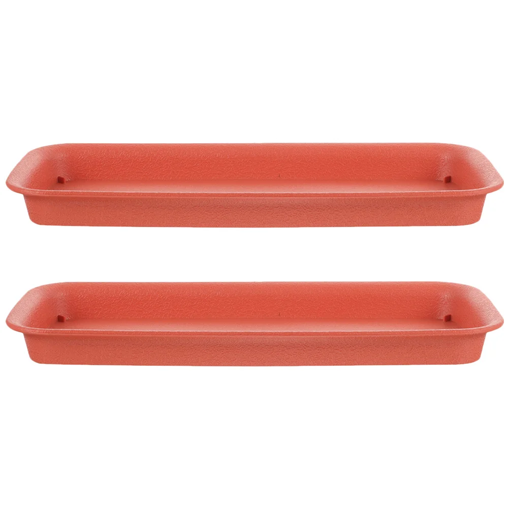 

2pcs Rectangular Plant Saucer Tray Durable Plastic Flower Pot Saucers For Indoor Plants Leak Proof Water Catcher Bonsai Garden