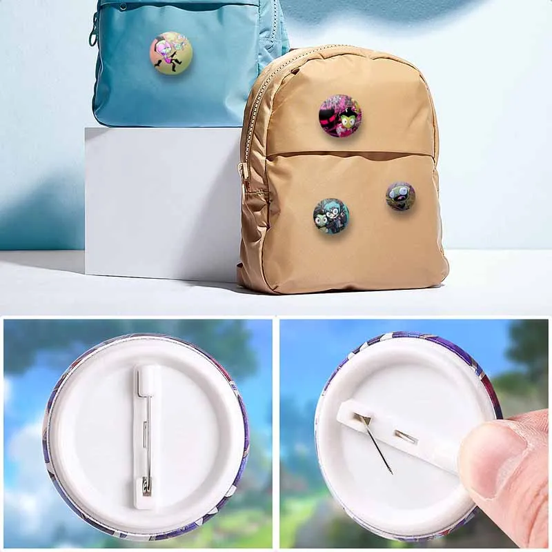 مضحك أنيمي الغازي زيم دبابيس الكرتون جير Dib خنزير شارات ظهره الملابس عملة دبابيس اكسسوارات مجوهرات هدية لمحبي صديق