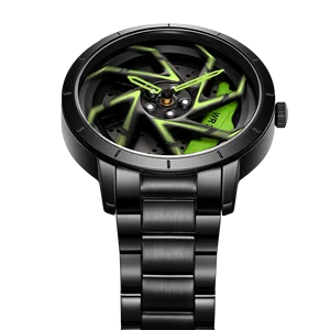 Rim Quartz Herren Edelstahlpulsuhr, Sport Watchman, Dial Drehrad, Mode, heißer Verkauf, 360 Grad 8 Hauptverkaufsstahlballwache - №5