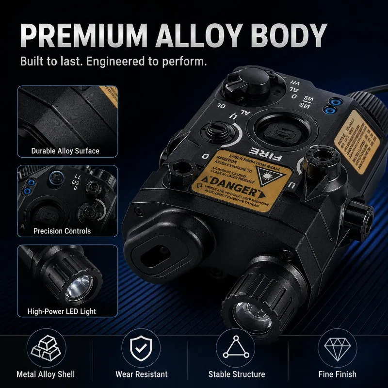 Versatile Alloy Beam Illuminator Housing Dual‑Mode Tail Button for Custom DIY Mod Works