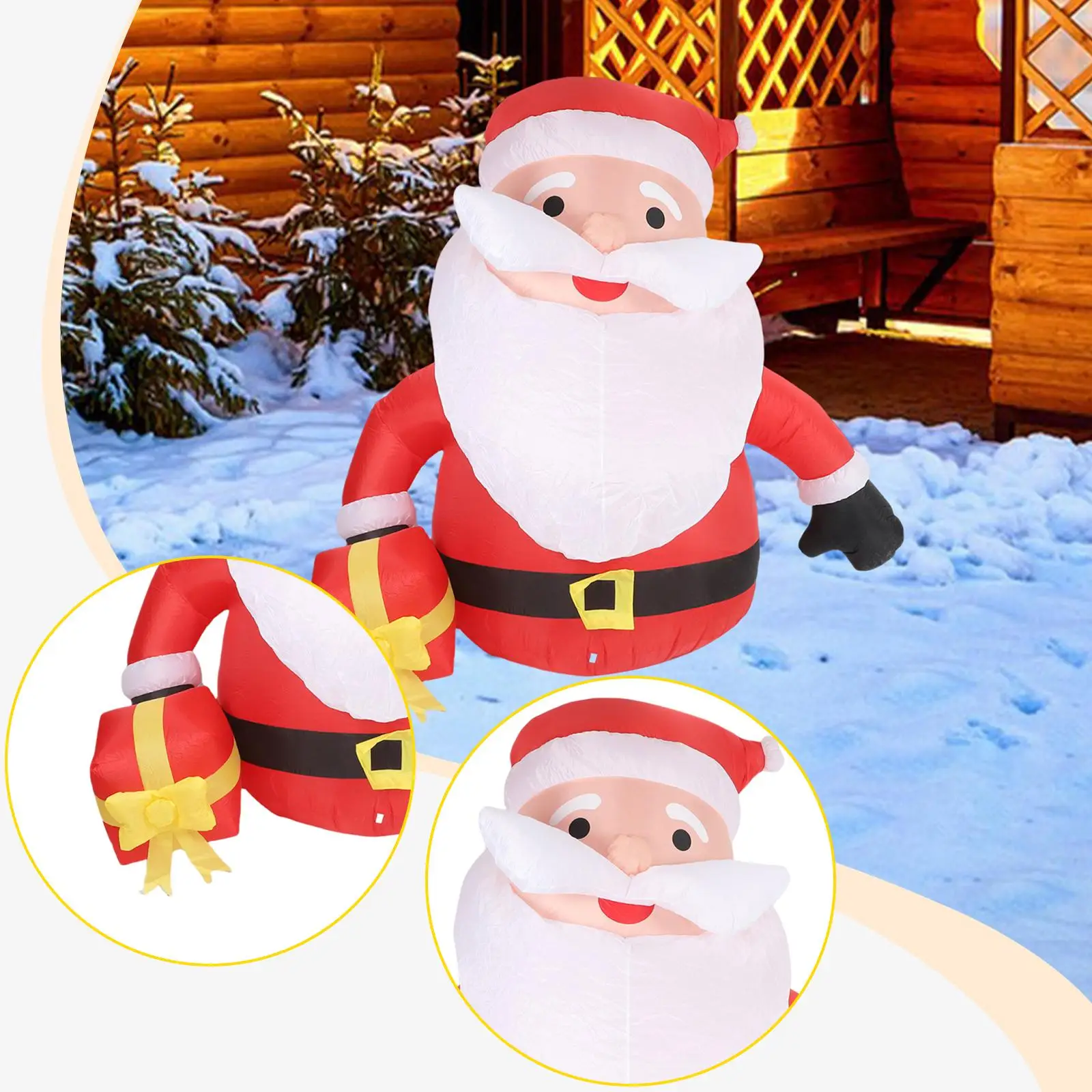 

Christmas Inflatable Santa Claus Stylish Cute for Lawn Yard Christmas Events