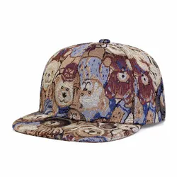 Children Little Bear Print Baseball Caps Hip-hop Hats Spring Autumn Outdoor Adjustable Casual Hat Boy Girl Trave