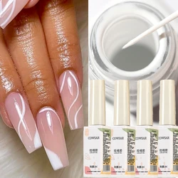 10ml White Line Drawing Gel Nail Polish French Style Pull Line Graffiti Painting Stripe Gel Semi Permanent Painting Gel Varnish