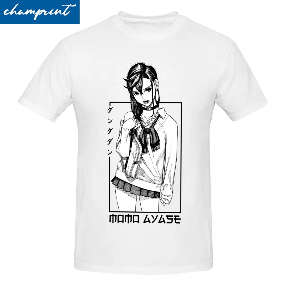 Momo Ayase - Dandadan In Japanese T Shirt for Men Women Cotton Funny T-Shirts Round Neck Tees Short Sleeve Tops New Arrival