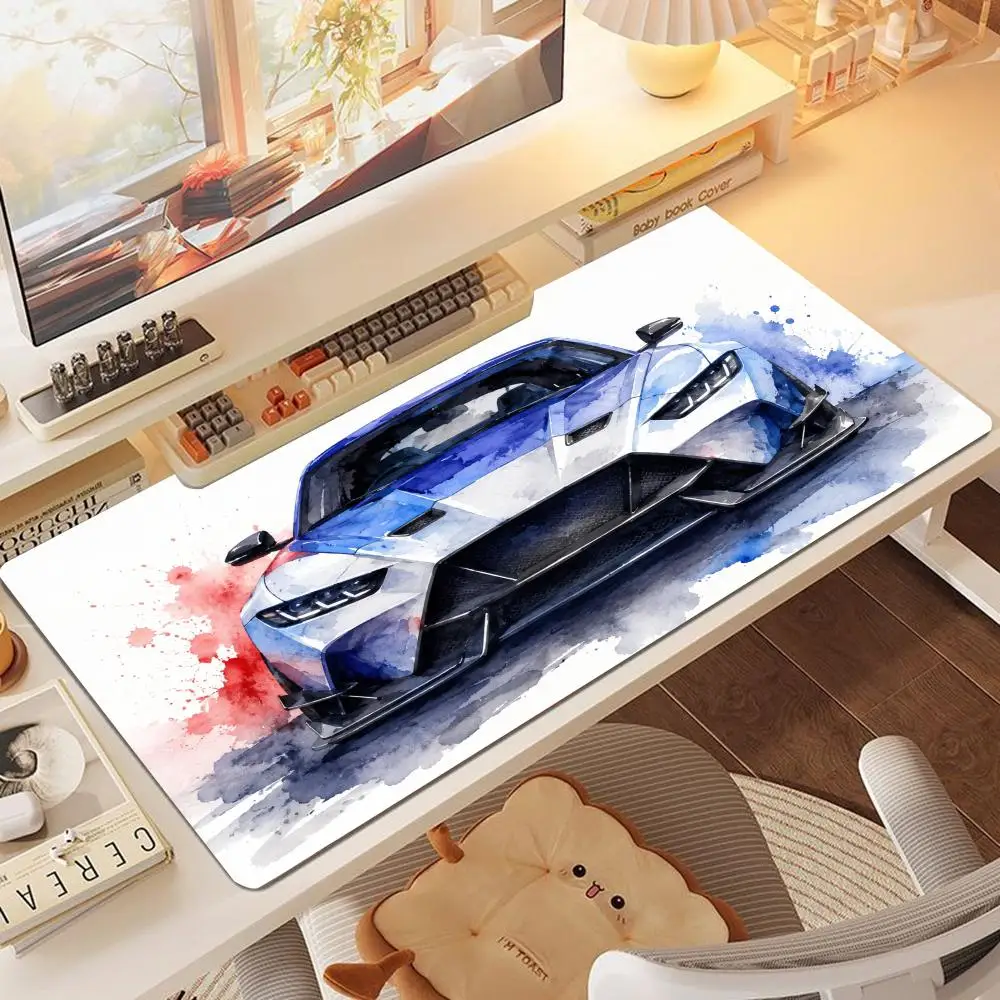 Cool Sports Racing Vehicle Art Mousepad Table Mat Large Size For Bedroom Learning Office Desktop Laptop Keyboard Accessories