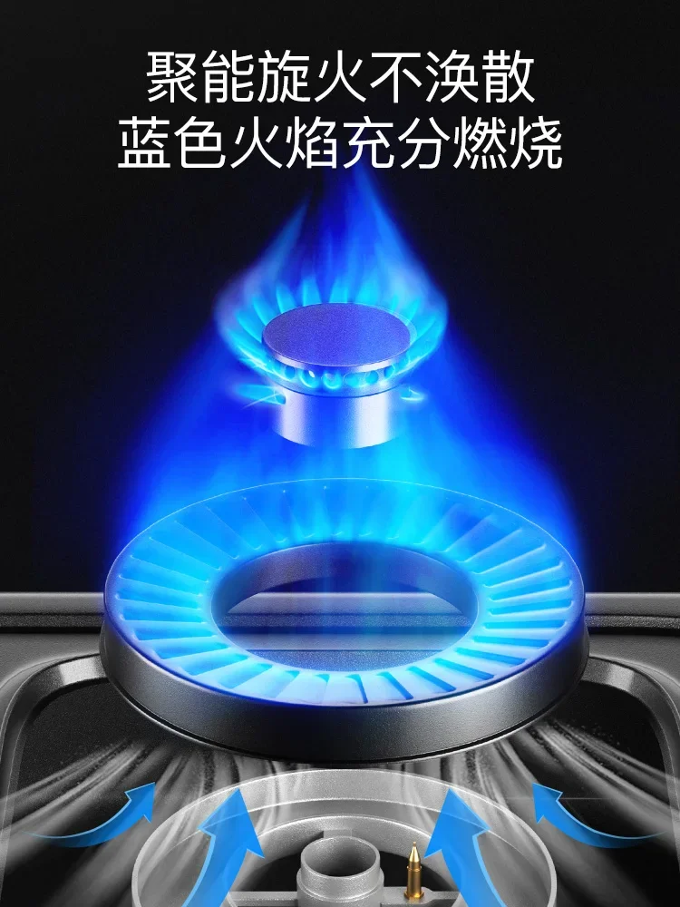 High-quality Chigo Gas Stove with Double Burner Stainless Steel Natural Liquefied Gas Cooker