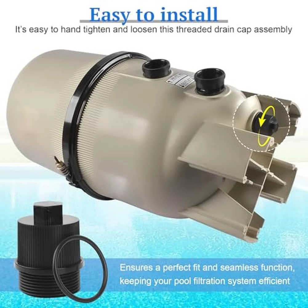 Spa Filter Drain Cover 190030 Drain Adapter Leak Proof Design Crack Resistant Material For Pool Water Draining