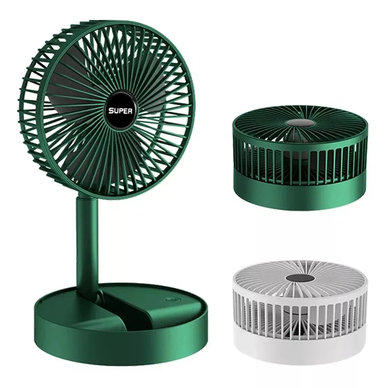 Standing table fan rechargeable desktop air cooler fan mini fan fold portable usb