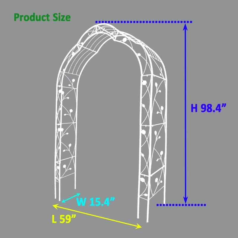 Metal Garden Arch Assemble Freely with Garden Arbor Trellis Climbing Plants Support Rose Arch Outdoor Arch Wedding Arch Party