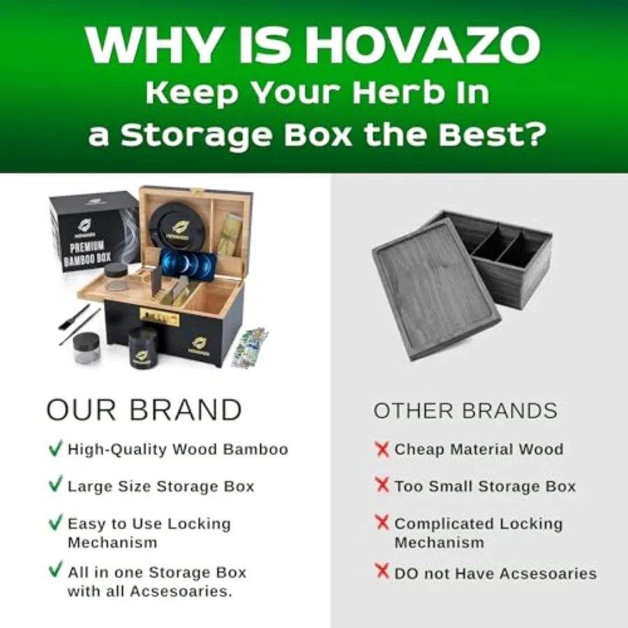 Upgraded Premium Large Bamboo Box - Locking Storage Decorative Box with Combination Lock - Wood Kit with lid - Wooden Locking S