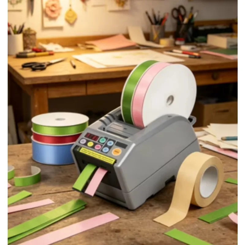 ZCUT-9 Automatic Tape Dispenser Cutter, High Temp Resistant Fiberglass Adhesive Tape Cutting Machine for Industrial Packing