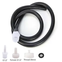 Portable Soft Silicone Black Bidet Wash Hose Cleaner Personal Enema Nozzle Douch Cleaning 50/100/150/200cm Tube