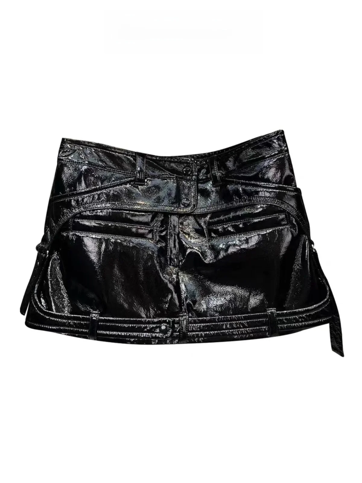 

Юбка трапециевидной формы Bla iny, женские облегающие кожаные юбки с высокой талией, американские юбки для горячих девушек, осень-зима