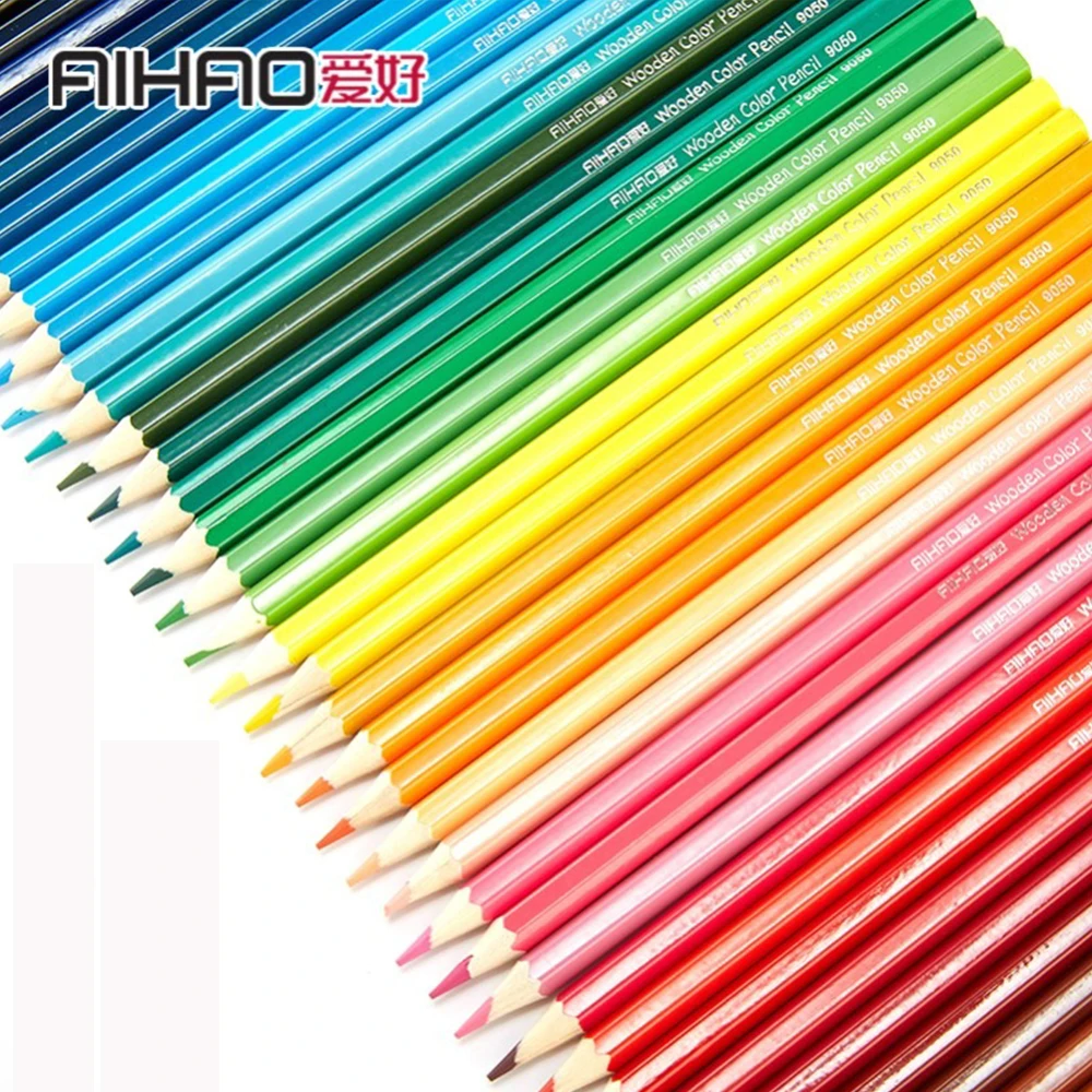 AIHAO Color Pencil Set Non Water Soluble Professional Painting Set Hand Drawn Children Adults 12/18/24/36/48 Color Art Supplies