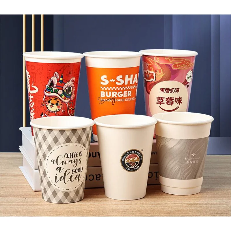 Kunden spezifischer Produkt hersteller Einweg-Togo-Tasse heißer Pla-Kaffee 8 Unzen Pappbecher mit Logo-Papier kaffee