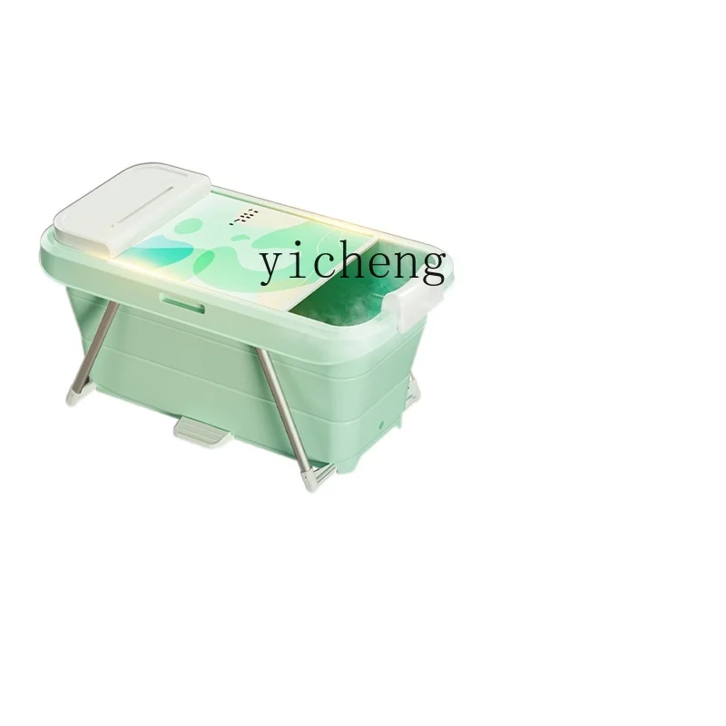 ZC Folding Household Bath Bucket Adult Bathing Sweat Steaming Dual-Use Steaming Box Automatic Heating Bathtub