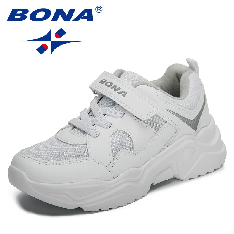 

BONA 2022 New Designers Trendy Sport Shoes Child Leisure Trainers Casual Kids Sneakers Brand Jogging Walking Footwear Child Soft