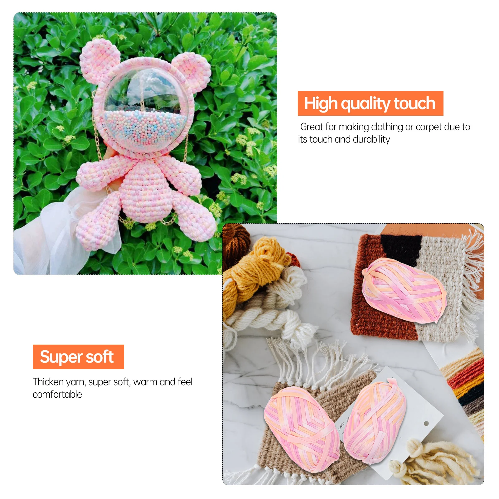 الحياكة الغزل مجموعة 3 حزم غزل القطن الملون قابل للغسل دائم الكروشيه وشاح قبعة قفازات شال صياغة أطقم لتقوم بها بنفسك مجموعة المواد