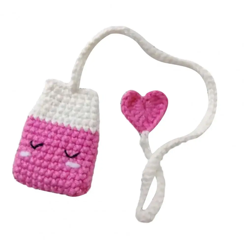 Colorful Cactus Decoration Hand-crocheted Crochet Cactus Bookmark Vibrant Color Knitting Accessory Office Decoration Unique