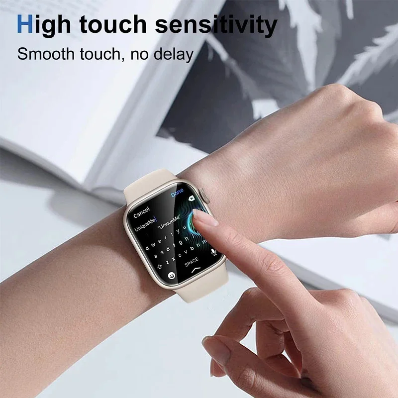 Film pelindung layar untuk Apple Watch 45mm 41mm 44mm 40mm 42mm 38mm 49mm HD bening hidrogel Film iWatch seri Ultra 9 8 7 6 SE 3