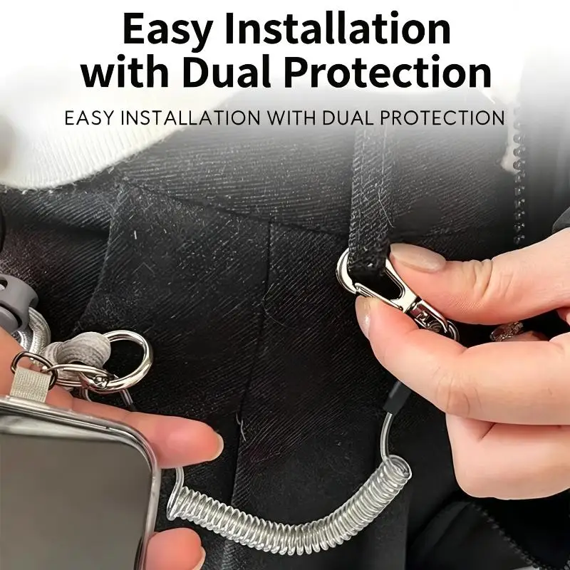 With Tether Tabs Quick Release Buckle Lanyard Safe Tool F Retractable Safety Lanyards Anti Theft Spring Phone Straps