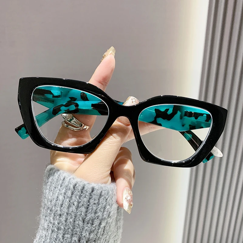 حقيبة ريترو جديدة بطبعة الفهد، نظارات عصرية لكبار السن، نظارات قراءة عصرية وفردية 2220 #3