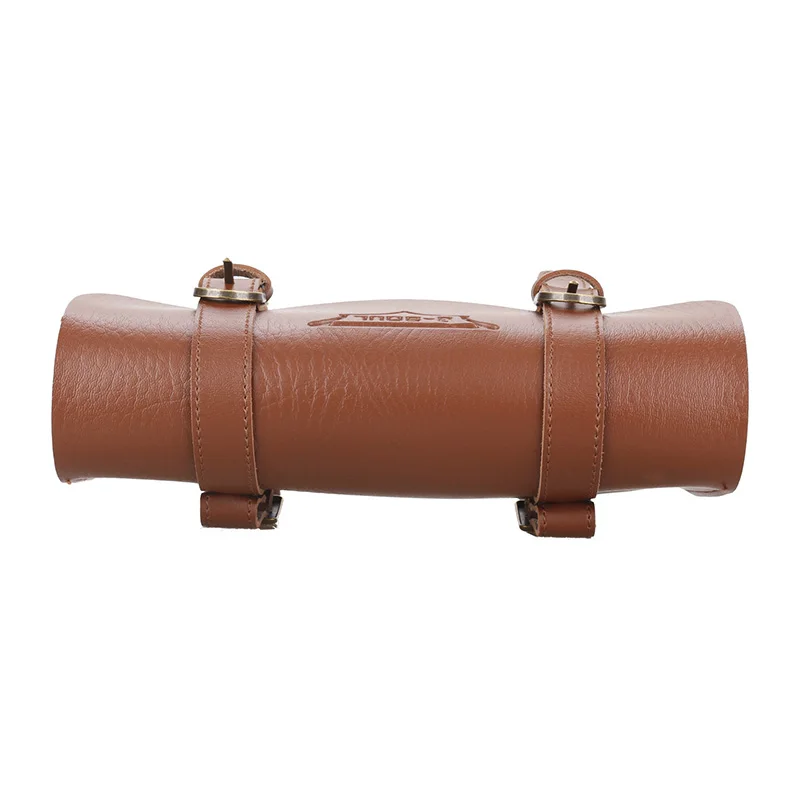 Retro Bicycle Handlebar Bag  Road Bike Front Frame Bag Personalized Vintage Leather Waterproof Cycling Storage Pouch