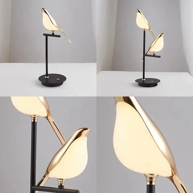 for Simple postmodern living room table lamp Nordic personality creative magpie bedroom bedside table lamp