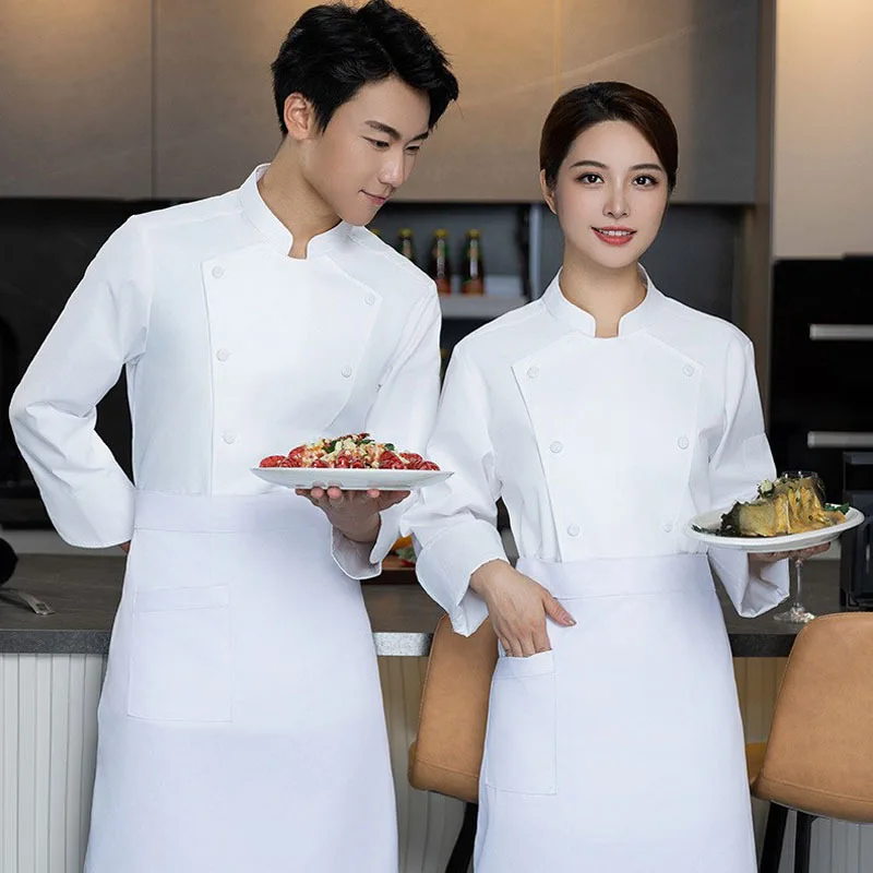 Spring Autumn Long Sleeves Kitchen Chef Uniform Work Uniform Embroidery Name Print Logo Hamburger Pastry Shirt Jacket
