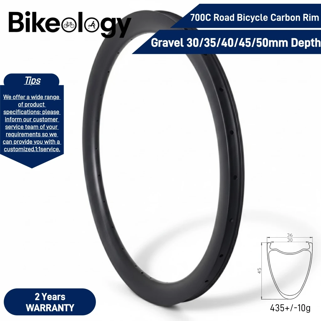 

Полноразмерная колесная пара из гравия и карбона 700C, обод дисковых тормозов, бескамерные 36 мм, ширина 30/35/40/45/50 мм, глубина 20-32 отверстий, обод велосипедных колес