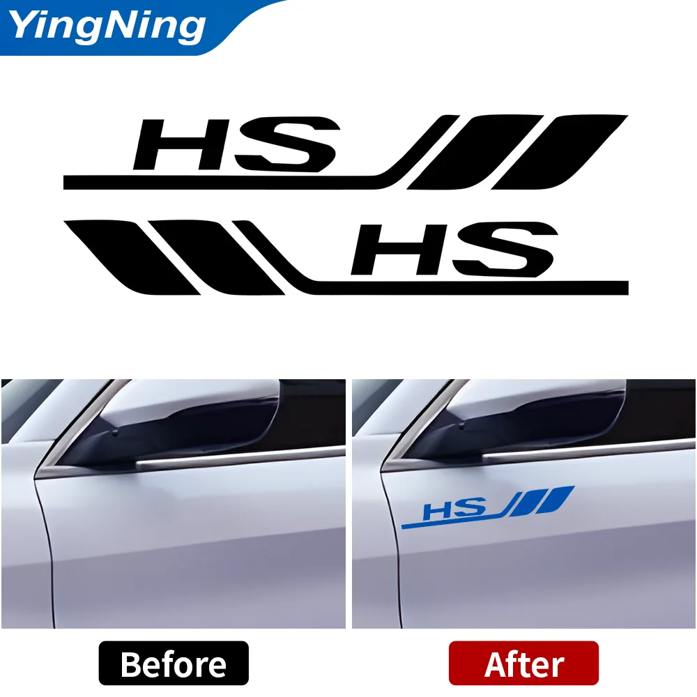 2pcs Car Badge Styling Cars Fender Side Bumper Leaf Plate Door Side Decorative Reflective Stickers For MG HS Auto Accessories