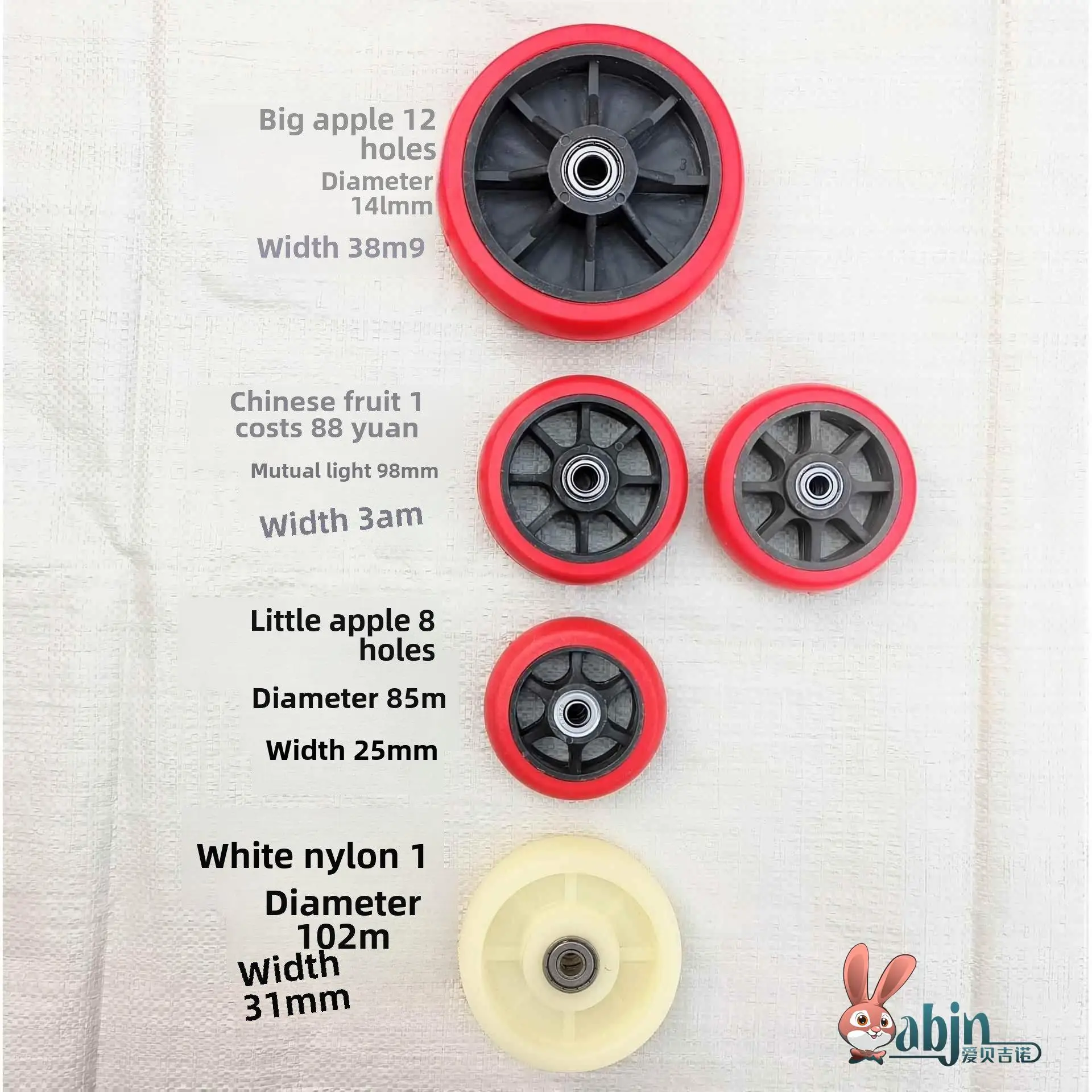 

Portable Shopping Cart Rubber Wheels Bearing Pull Rod Carriage Wheels Small Trolley Accessories Stainless Steel Body Market