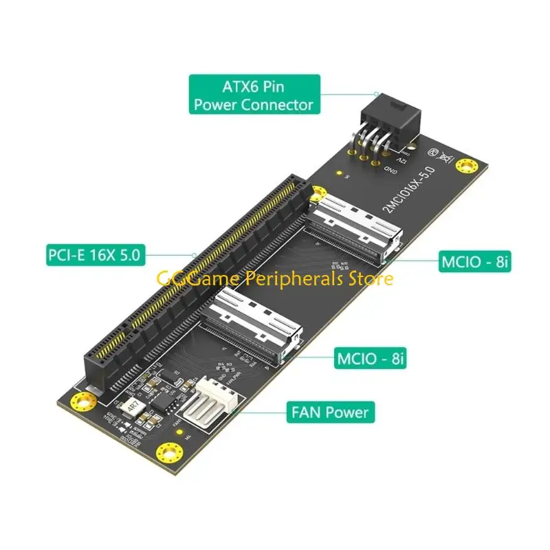 U55B Double Port MICO to PCIe 5.0 Adapters Card With Enhances Bandwidth For Gaming And Professional Workstations