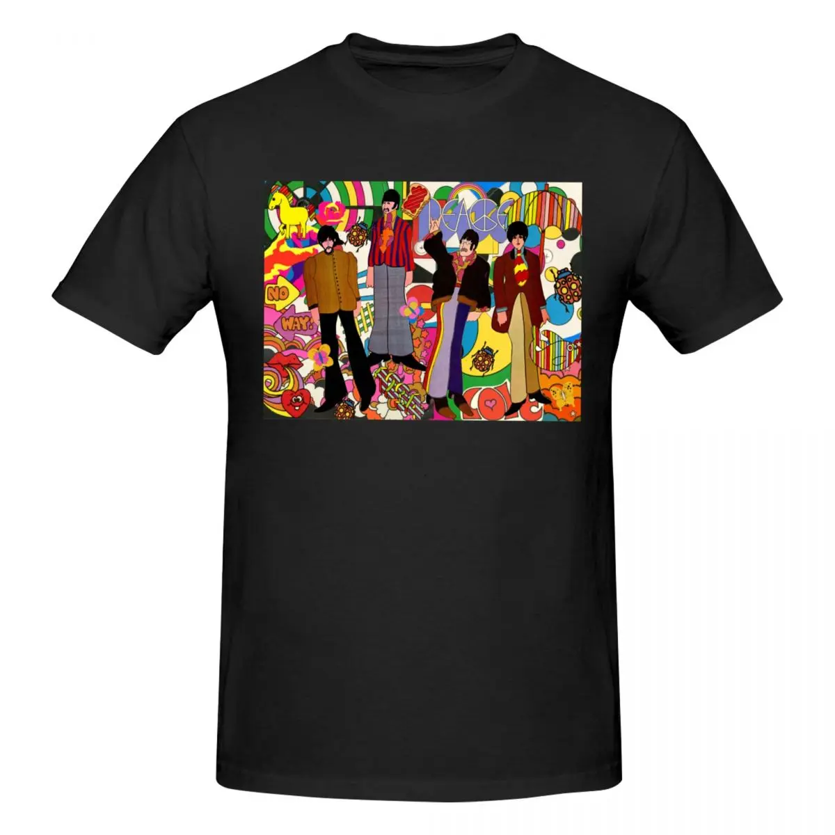 The Beatles Yellow Submarine Funny T Shirts Graphic Y2K Idea Short Sleeve T-Shirts For Men Women Clothing