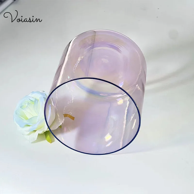 Light Purple Transparency 6-8Inch, Top Alchemy Clear Quartz Crystal Singing Bowl, Sound Therapy, High-end Series Bowls Set