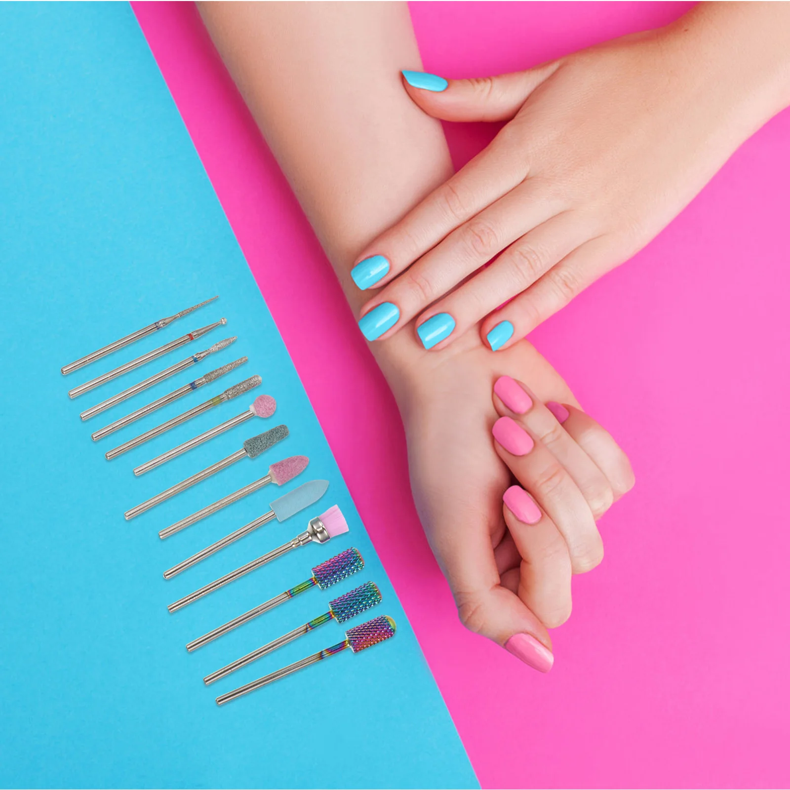 1 مجموعة مسمار مجموعة لقمة مثقاب عالية القوة التنغستن الصلب الصنفرة مانيكير باديكير لقمة ثقب تلميع سريع إزالة ملف الأظافر #2