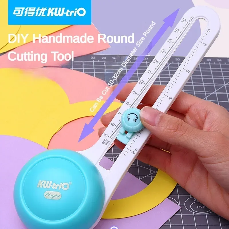 Paper Circle Cutter 360 Adjustable Round Cutting Knife DIY Compass Cutter Tools For Paper Card Crafts Office School Stationery