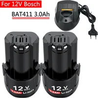For 12V Bosch 3000mAh BAT411 Replacement Bosch 12V Battery for BAT412A BAT413A D-70745GOP 2607336013 2607336014 PS20-2