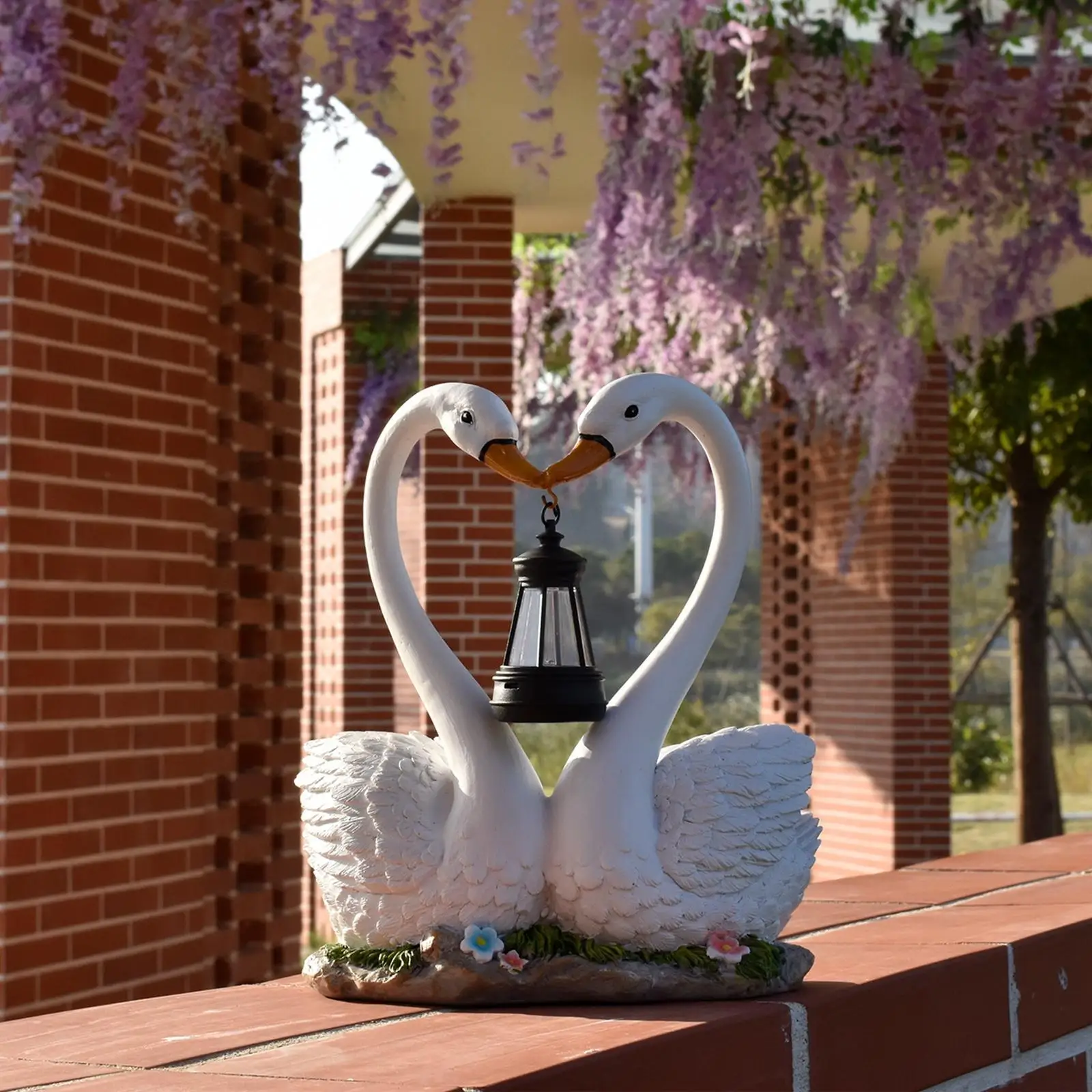 

Фигурка лебедя из смолы с солнечной лампой для украшения сада, статуэтка для двора и патио